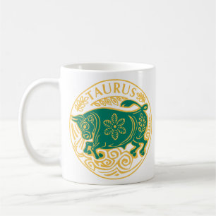 Taza De Café Rótulo Tauro del Zodiac
