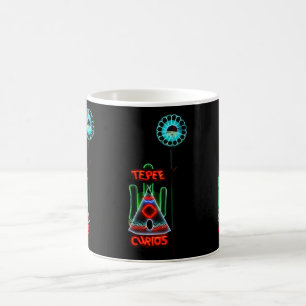 Taza De Café Rótulo Tepee Curios Neon, Tucumcari, N.M.
