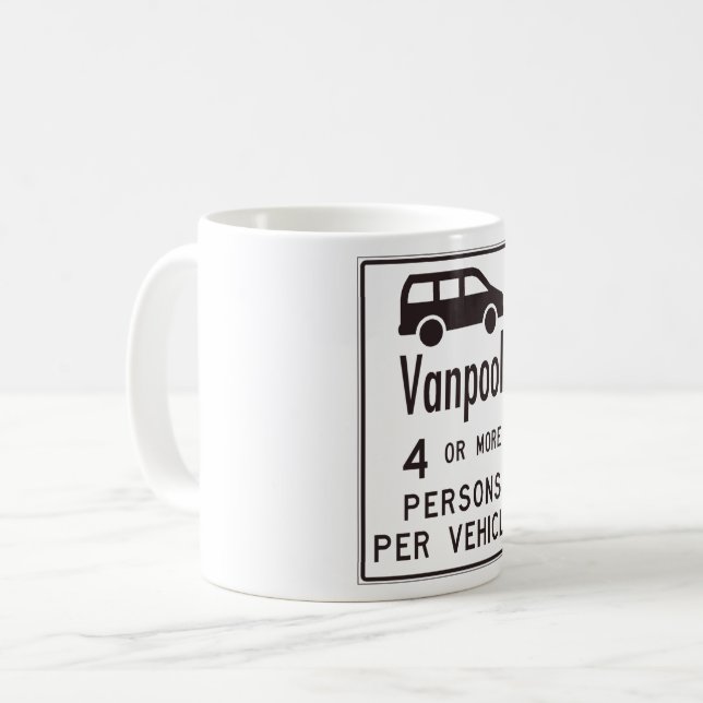 Taza De Café Rótulo Van Pool (Anverso izquierdo)