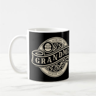Taza De Café Rótulo Vintage Abuela creó Coffee Mug
