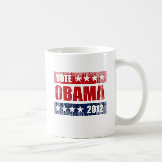 Taza De Café RÓTULO Vintage.png de OBAMA 2012 del VOTO