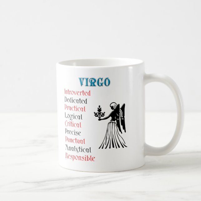 Taza De Café Rótulo Virgo Horoscope Zodiac (Derecha)