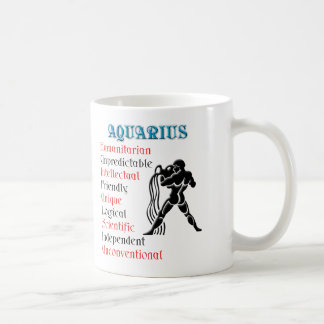 Taza De Café Rótulo Zodiac Aquarius Horoscope