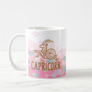 Taza De Café Rótulo Zodiac de Capricornio