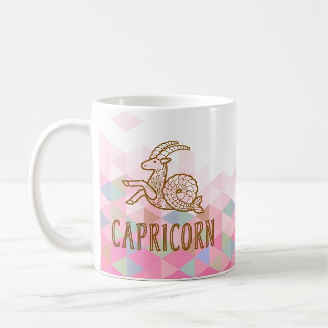 Taza De Café Rótulo Zodiac de Capricornio (Izquierda)