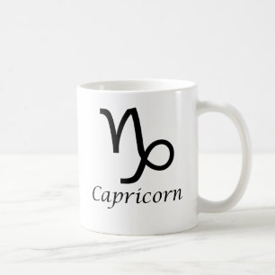 Taza De Café Rótulo Zodiaco "Capricornio"