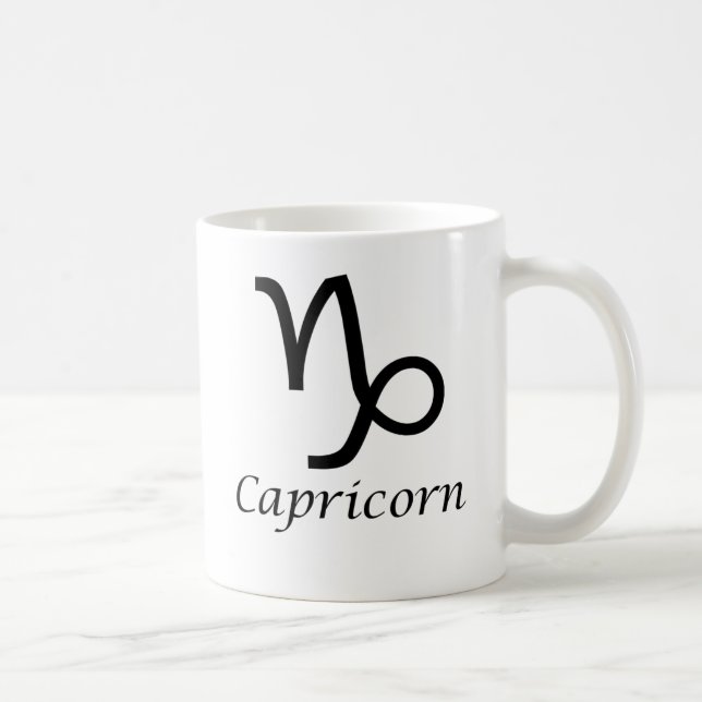 Taza De Café Rótulo Zodiaco "Capricornio" (Derecha)