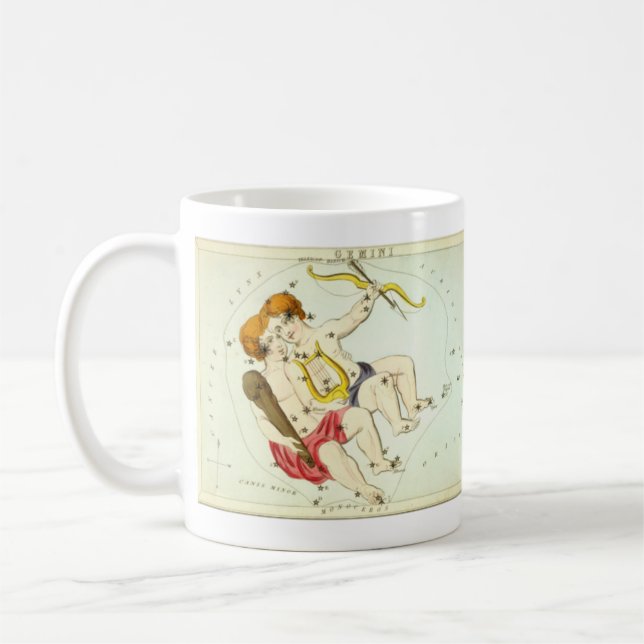 Taza De Café Rótulo zodiaco: Gemini (Izquierda)