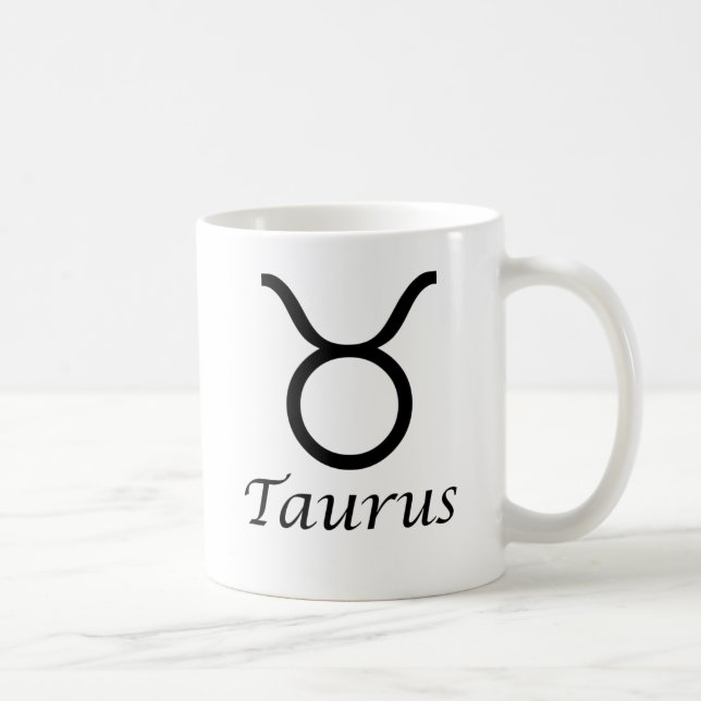 Taza De Café Rótulo Zodiaco "Taurus" (Derecha)