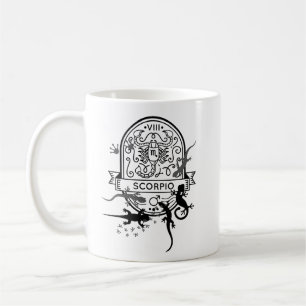 Taza De Café Rótulo zodiaco y Mascotas coincidentes.Scorpio - L