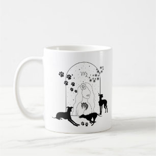 Taza De Café Rótulo zodiaco y Mascotas coincidentes. Virgo - Gr