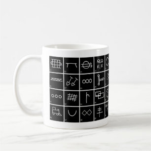 Taza De Café Rótulos y símbolos del hobo con las series #2 de