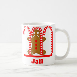 Taza De Café Rotura de la cárcel del hombre de pan de jengibre