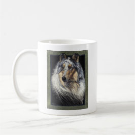 Taza De Café Rough Collie Bella Artes por Glenda S Harlan