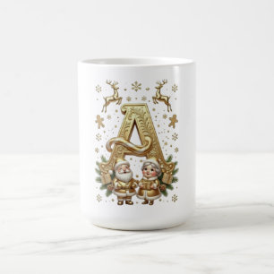 Taza De Café Royal Gold Letter A Luxury Unisex Coffee Mug