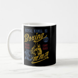Taza De Café Royal Kunia HI Boxeo MMA USA Vintage Angustiado
