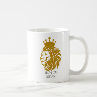 Taza De Café Royal Lion of Judah - King of Kings Gold & Black M