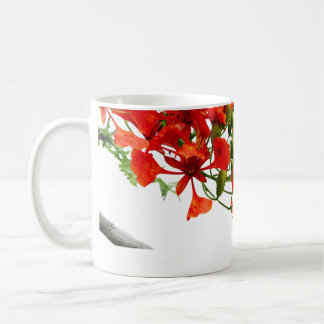 Taza De Café Royal Poinciana,Gulmohar Floral Classic Mug 