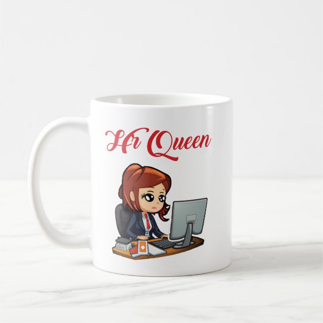 Taza De Café RRHH Queen Cumpla Recursos Humanos Mujeres (Izquierda)