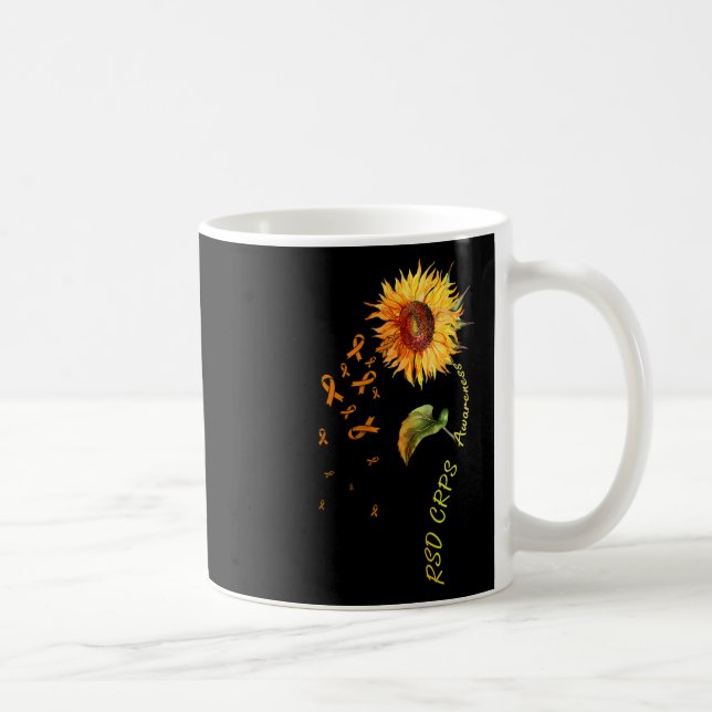 Taza De Café Rsd Crps Awareness Sunflower 1 (Derecha)