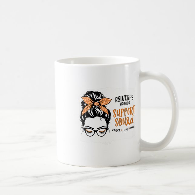 Taza De Café Rsdcrps Warrior Awareness Squad Messy Bun (Derecha)