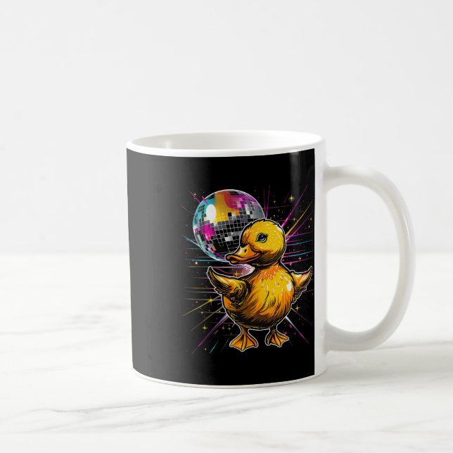 Taza De Café Rubber Duck Disco Dancing Disco Ball Music Rubber (Derecha)