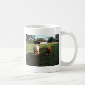 Taza De Café Rubia marrón, dos caballos en miniatura, "Pony peq