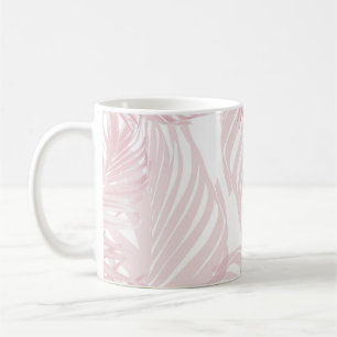Taza De Café Rubor Pink Palm Bliss 1 #tropical #art