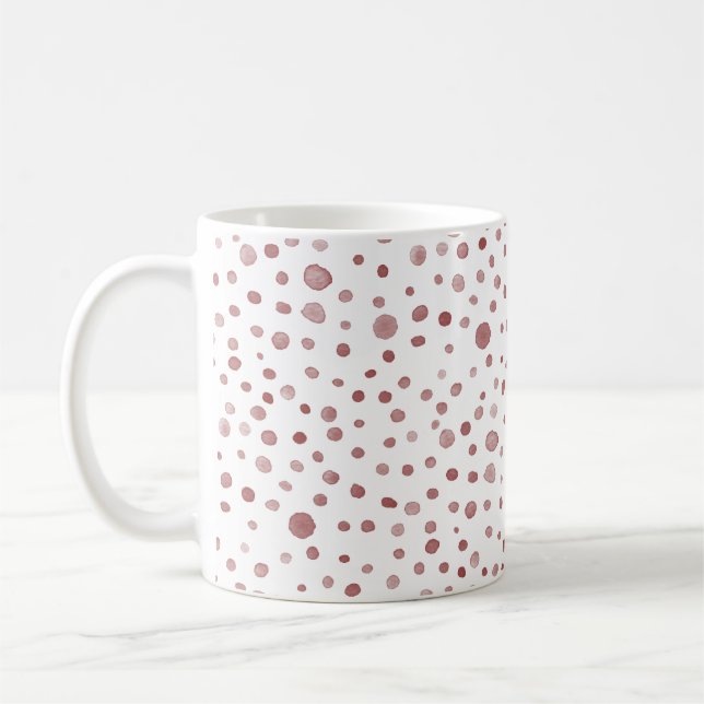 Taza De Café Ruby Confetti Water Dots Classic Mug (Izquierda)