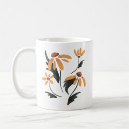 Taza De Café Rudbeckia Hirta Flores estéticas Susan Black Eyed