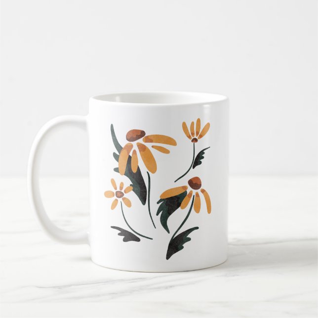 Taza De Café Rudbeckia Hirta Flores estéticas Susan Black Eyed (Izquierda)