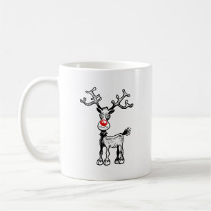 Taza De Café Rudolf the Reindeer tiene ojos locos