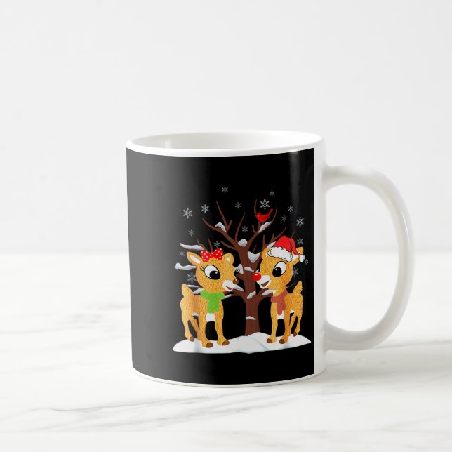 Taza De Café Rudolph And Clarice Shirt Christmas Kids Girls Tee (Derecha)