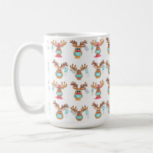 Taza De Café Rudolph el tazón de café de reno enmascarado