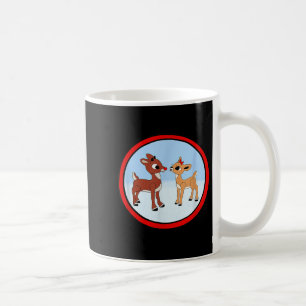 Taza De Café Rudolph y Clarice Navidad Niñas Camiseta Reno
