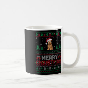 Taza De Café Rueda blanda recubierta Terrier Perro Santa Hat Na