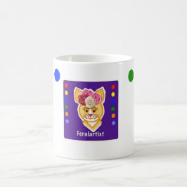 Taza De Café Rueda de color morado Feralartista Chica Mug