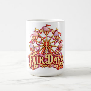Taza De Café Rueda de Ferris Rosa de Días Justos Carnaval
