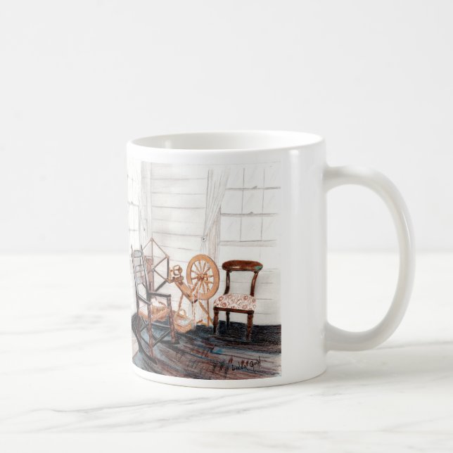 Taza De Café Rueda de hilado vieja (Derecha)