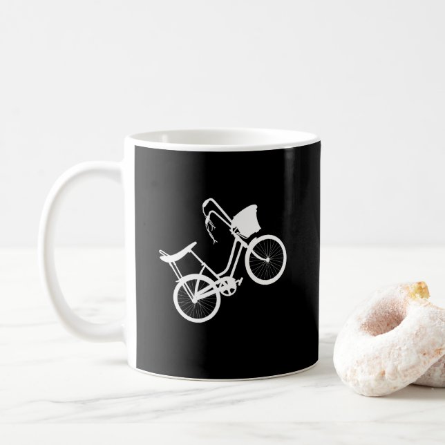 Taza De Café Rueda de los 80 (blanco) (Con donut)