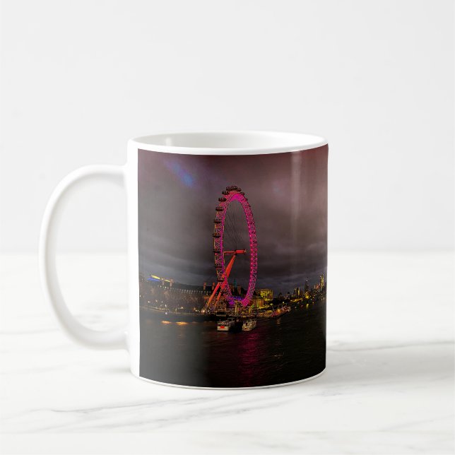 Taza De Café Rueda de observación de ojos de Londres #1 Mug (Izquierda)
