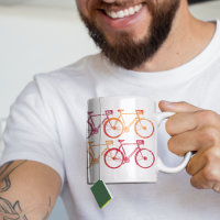 Ruedas coloridas que se solapan en bicicletas