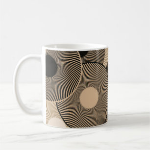 Taza De Café Ruedas de arco negro de oro: Resumen