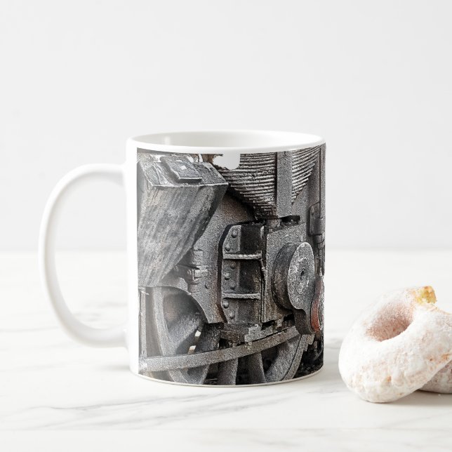 TAZA DE CAFÉ RUEDAS DE TREN DE VAPOR (Con donut)