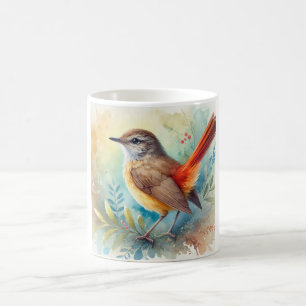 Taza De Café Rufous tailed Scrub Robin 010824AREF114 - Watercol