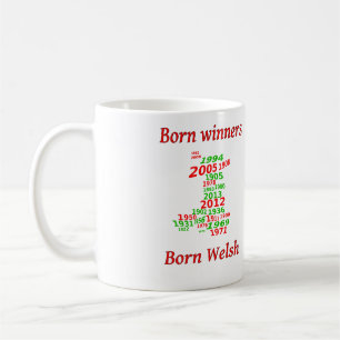 Taza De Café Rugbi de País de Gales los años que ganan