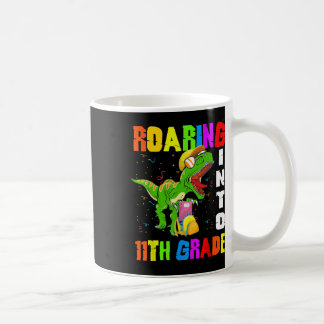 Taza De Café Rugiendo en el 11º grado Dinosaurio T-rex De vuelt
