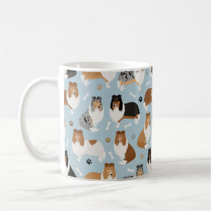 Taza De Café Rugosas hojas de collie y huesos