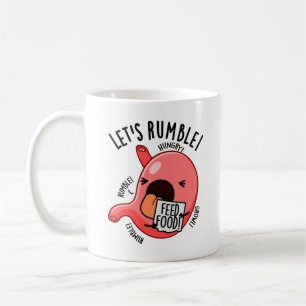 Taza De Café Rumble divertido Stomach Pun