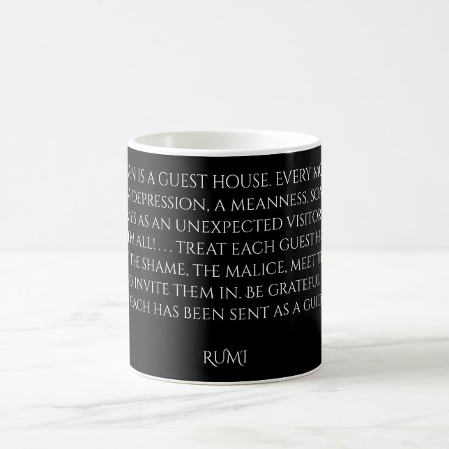Taza De Café Rumi 'Guest House' Palabras de sabiduría (Centro)